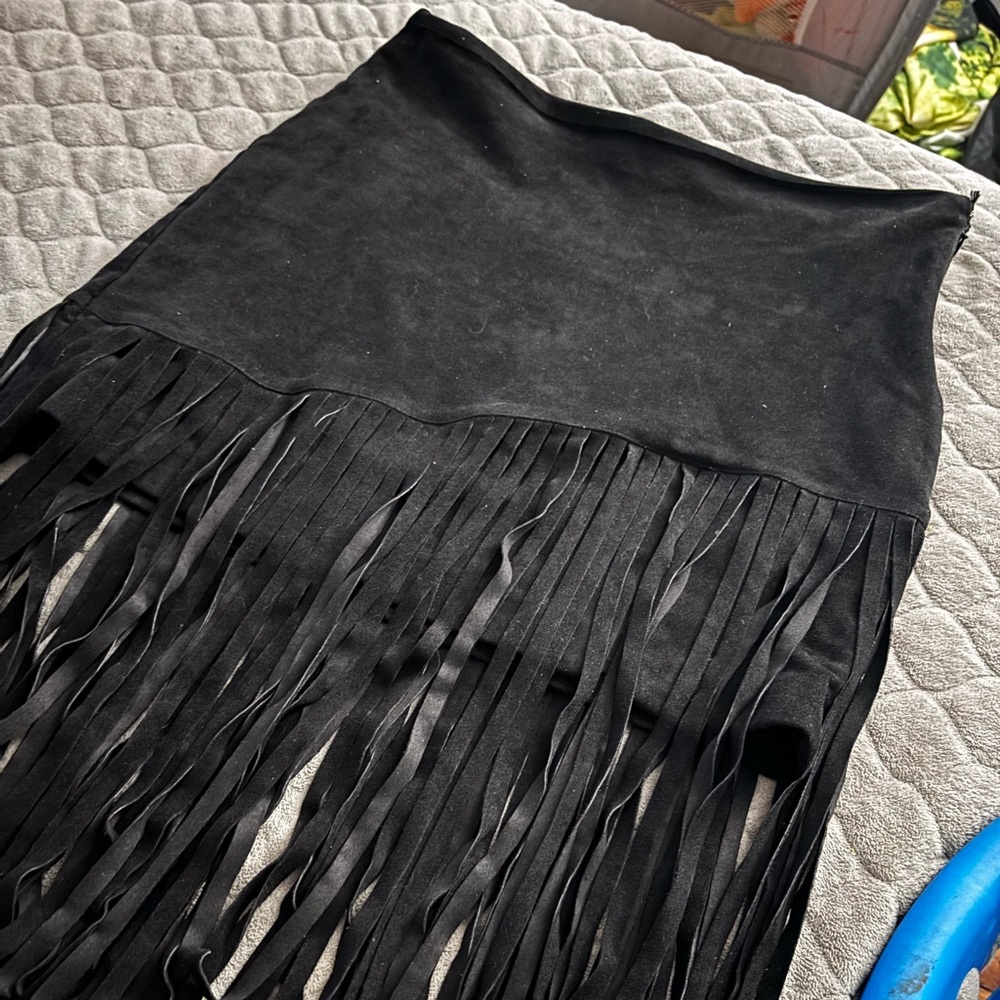 Sam Edelman Black Asymmetrical Mini Skirt - Picture 3 of 7